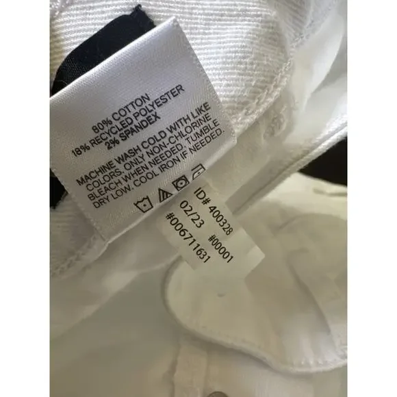 Express Relaxed Straight Low Rise Cargo Jeans White Denim Button Fly 12L 12 Long - Picture 7 of 11